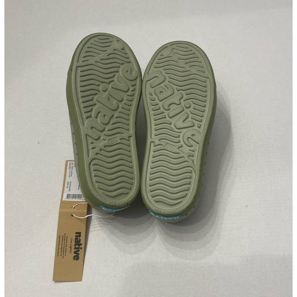 Native Shoes Kids Unisex Jefferson Bloom Size 12 Green New With Tag - Picture 7 of 11